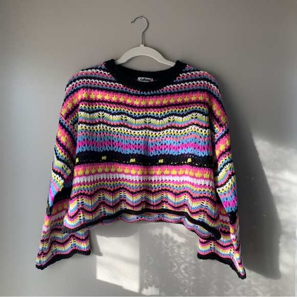 VRG GRL A New Direction Knit in Pink Multi - Picture 1 of 7